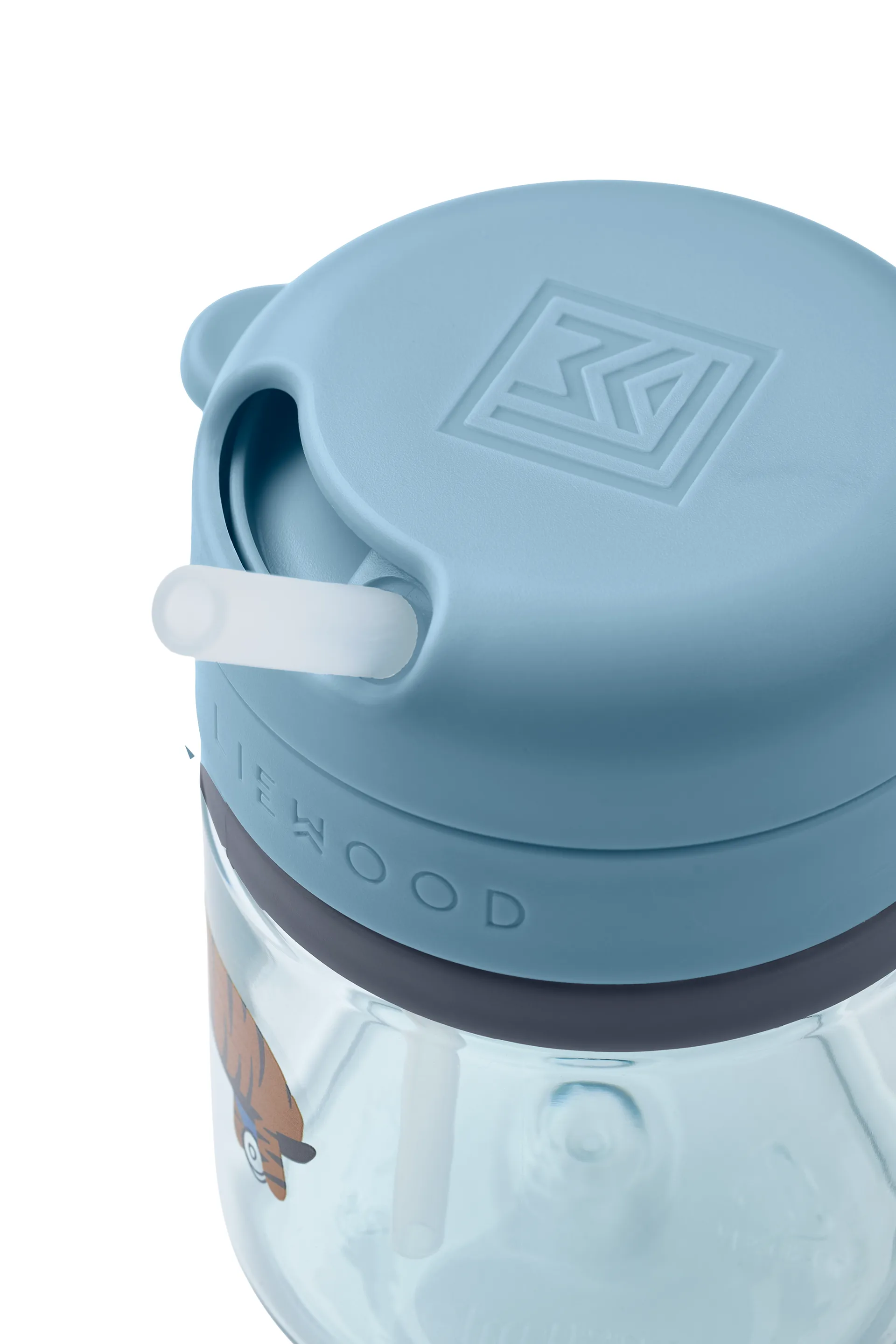 Pavia mug with straw, Fun-beach blue, 28 cl Liewood