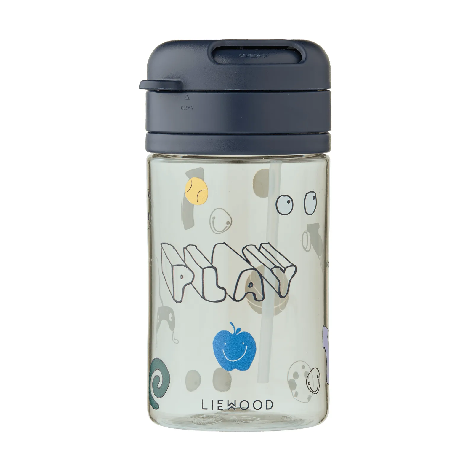 Pavia mug with straw, Play-dusty peppermint Liewood