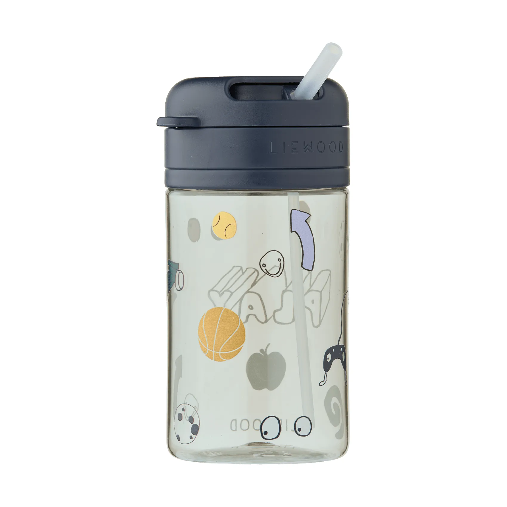 Pavia mug with straw, Play-dusty peppermint Liewood