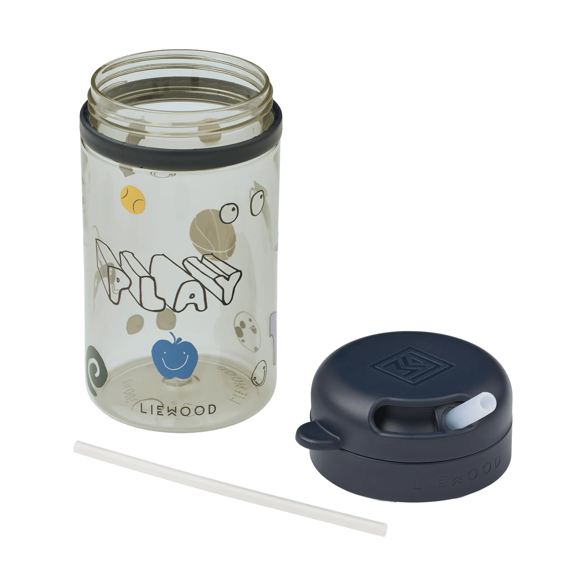 Pavia mug with straw, Play-dusty peppermint Liewood