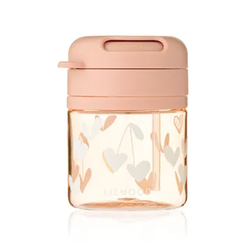 Pavia mug with straw - Sweethearts-pale tuscany, 28 cl - Liewood