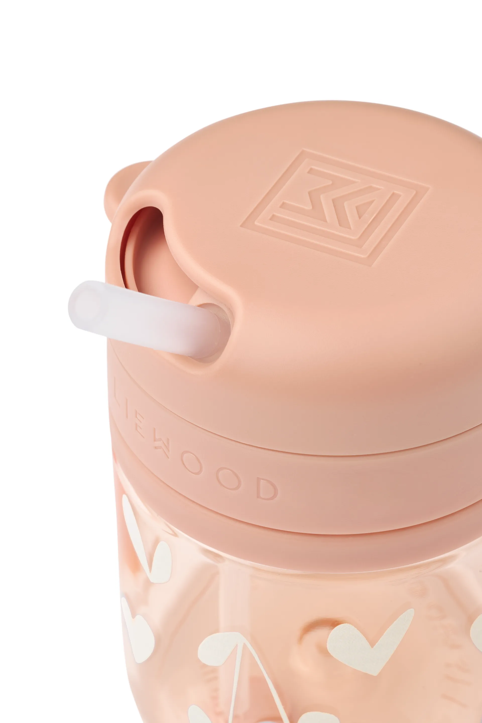 Pavia mug with straw, Sweethearts-pale tuscany, 28 cl Liewood