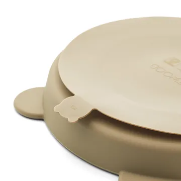 Stacy divided children's plate 2-pack - Sandy-Oat - Liewood