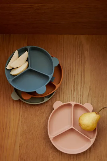 Stacy divided children's plate 2-pack - Sandy-Oat - Liewood