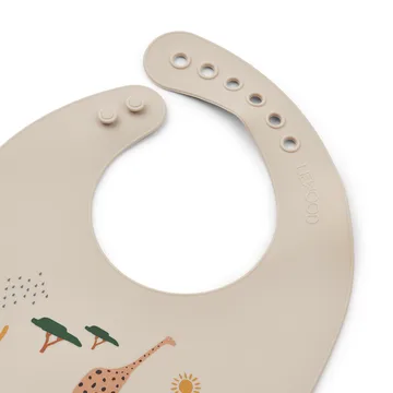 Tilda bib silicone 2-pack - Safari sandy mix - Liewood