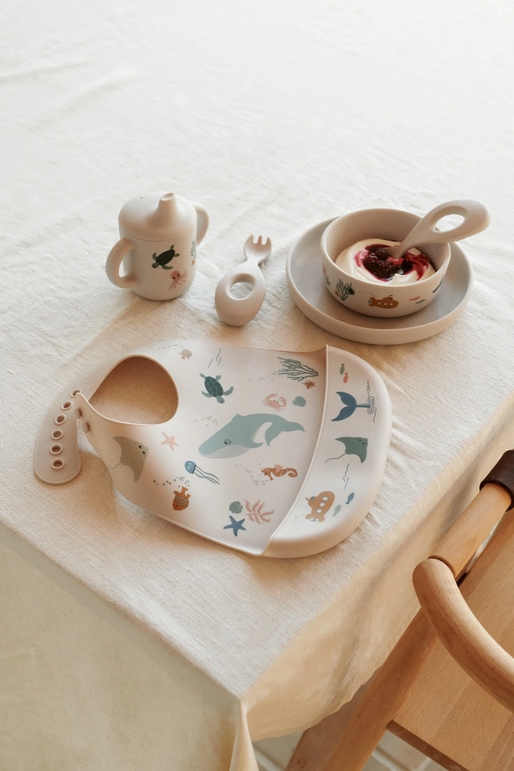 Tilda bib silicone 2-pack, Sea creature-Sandy Liewood