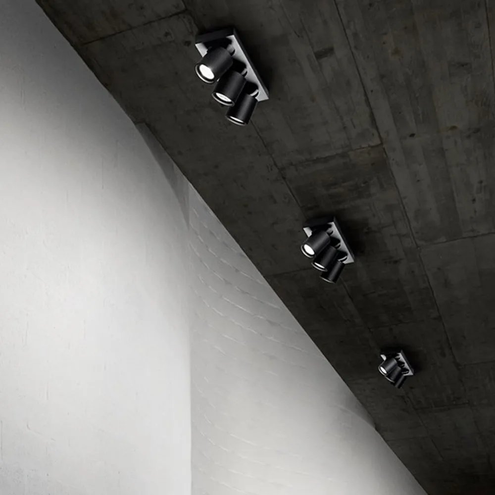 Focus Mini 1 wall and ceiling lamp, Black, 3000 kelvin Light-Point