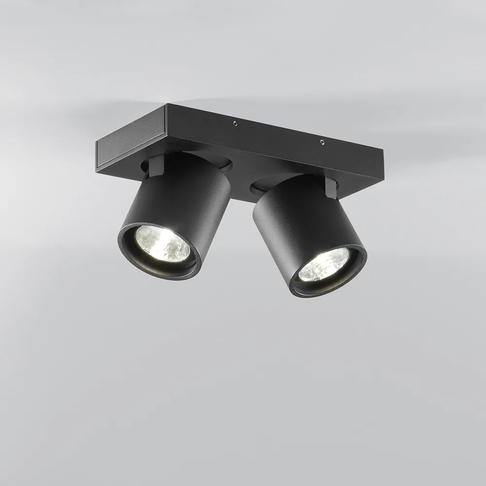 Focus Mini 2 wall and ceiling lamp, Black, 2700 kelvin Light-Point