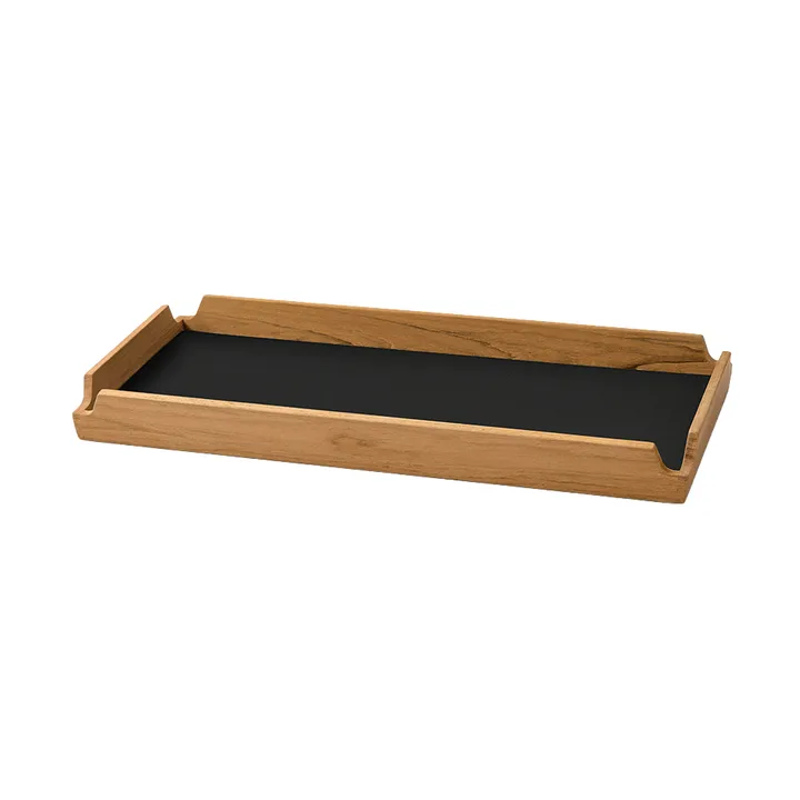 Airy Nupo tray - Black ink-teak, slim - LIND DNA