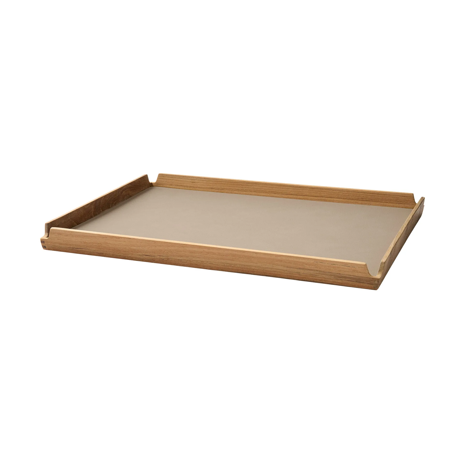 Airy teak tray Square L, Nupo clay brown LIND DNA