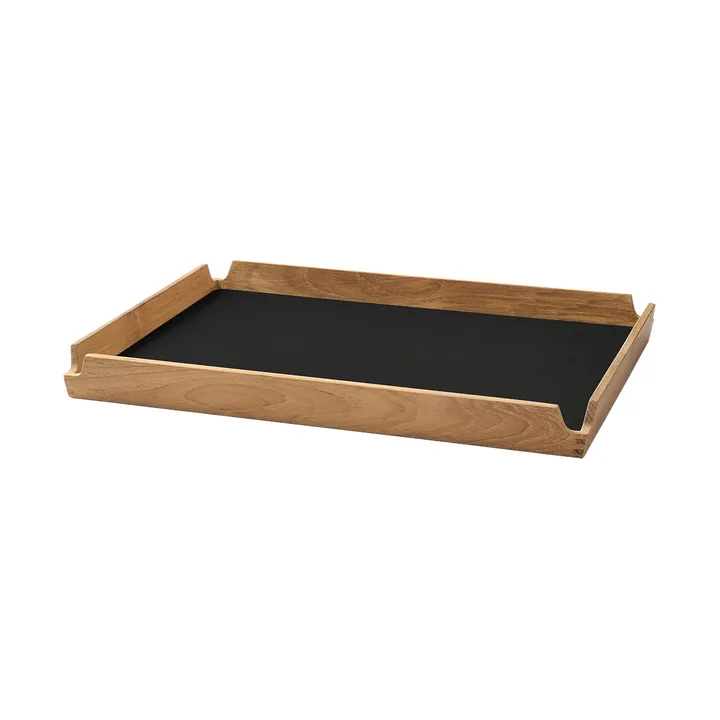 Airy teak tray square M - Nupo black ink - LIND DNA
