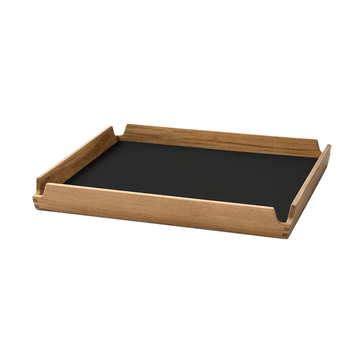 Airy teak tray square S - Nupo black ink - LIND DNA