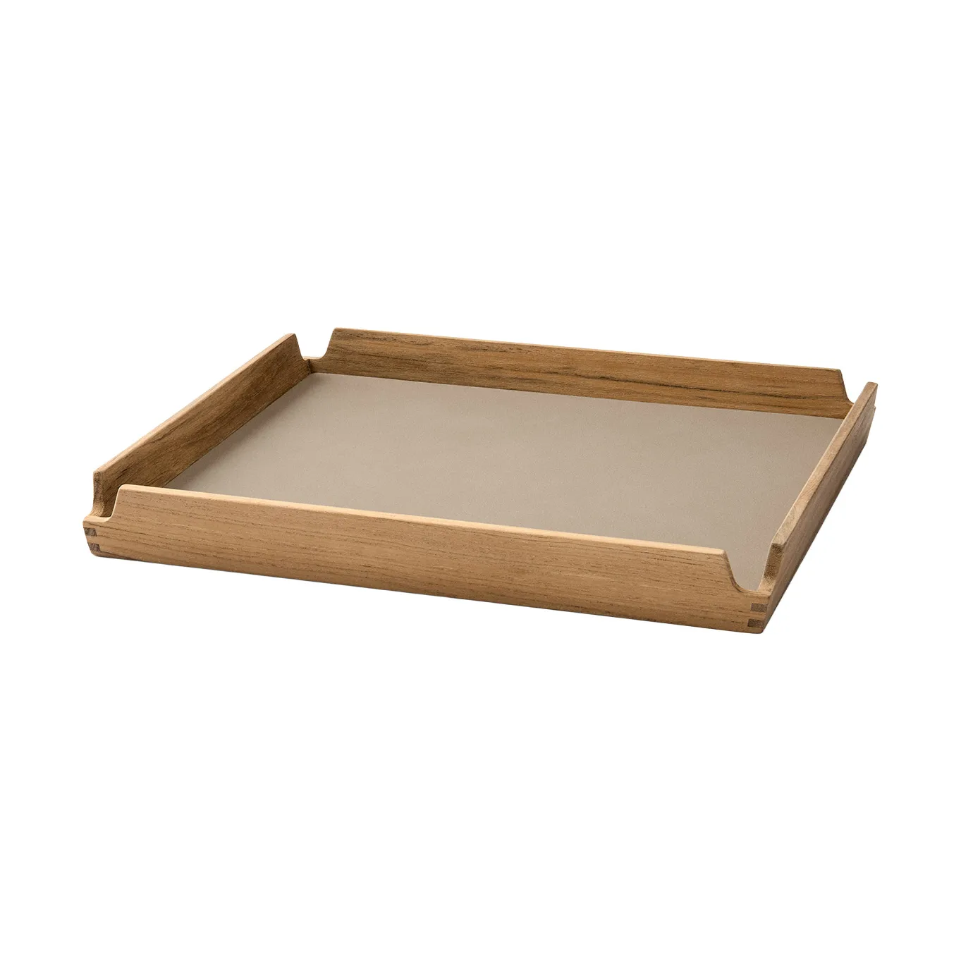 Airy teak tray square S, Nupo clay brown LIND DNA