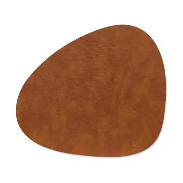 Bull placemat reversible curve L 1 pcs - Cognac-black - LIND DNA