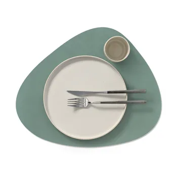 Cloud-Nupo placemat reversible curve L 1 pcs - anthracite-pastel green - LIND DNA