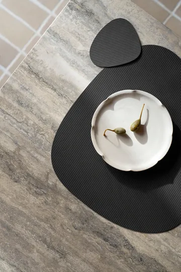 Corduroy placemat curve L - Black - LIND DNA