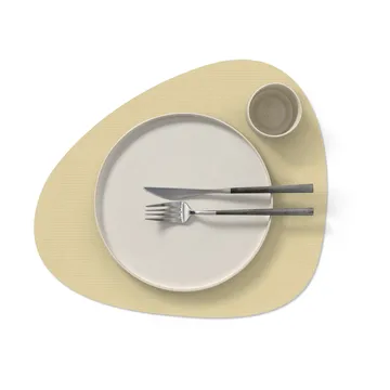 Corduroy placemat curve L - Lemon Sorbet - LIND DNA