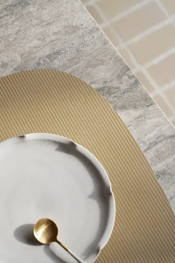 Corduroy placemat curve L - Lemon Sorbet - LIND DNA