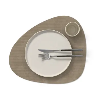 Corduroy placemat curve L - Nomad Grey - LIND DNA