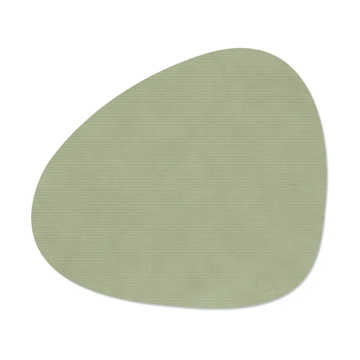 Corduroy placemat curve L - Olive Green - LIND DNA