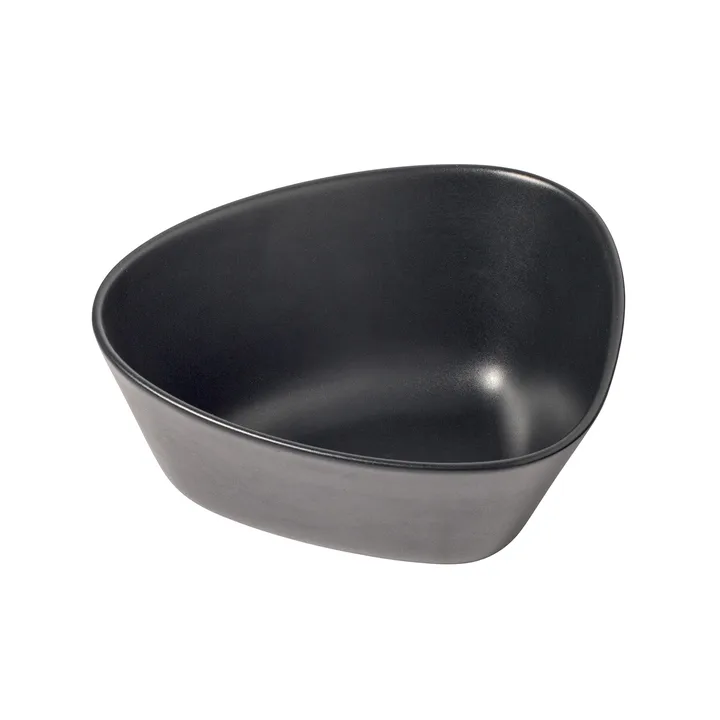 Curve Stoneware bowl M 20x22 cm - black - LIND DNA