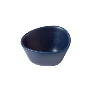 Curve Stoneware bowl S 10x11 cm - navy blue - LIND DNA