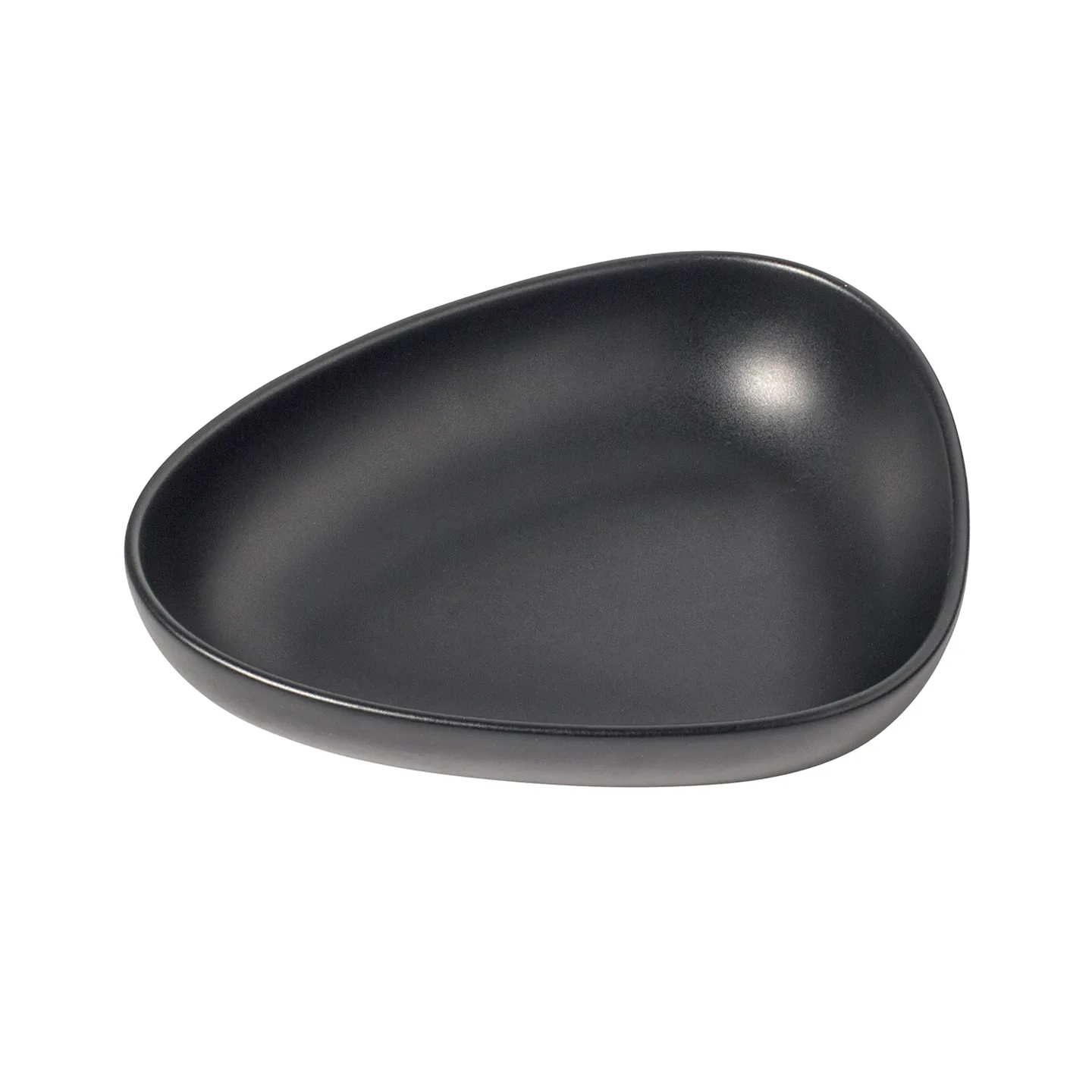 Curve Stoneware deep plate 19x22 cm, black LIND DNA