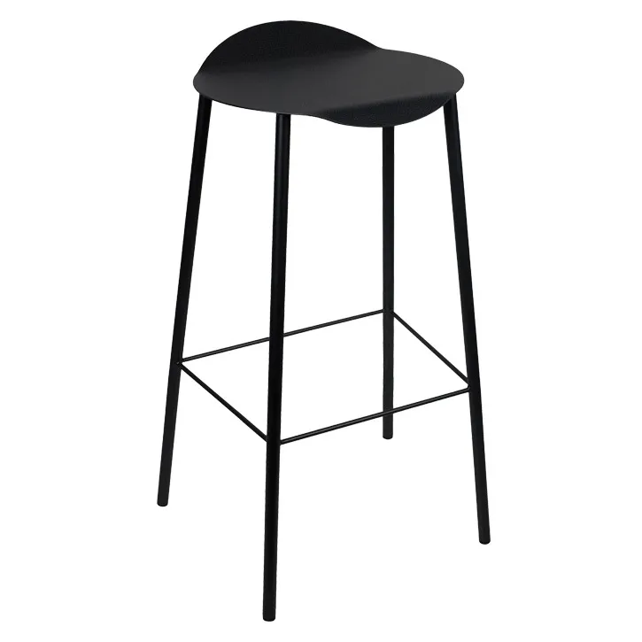 Flamingo Hippo bar stool, black-anthracite LIND DNA