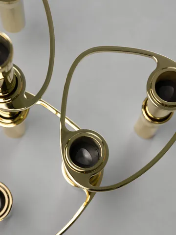 Lind Curve combinable candle sticks 24K gold plated - Double - LIND DNA