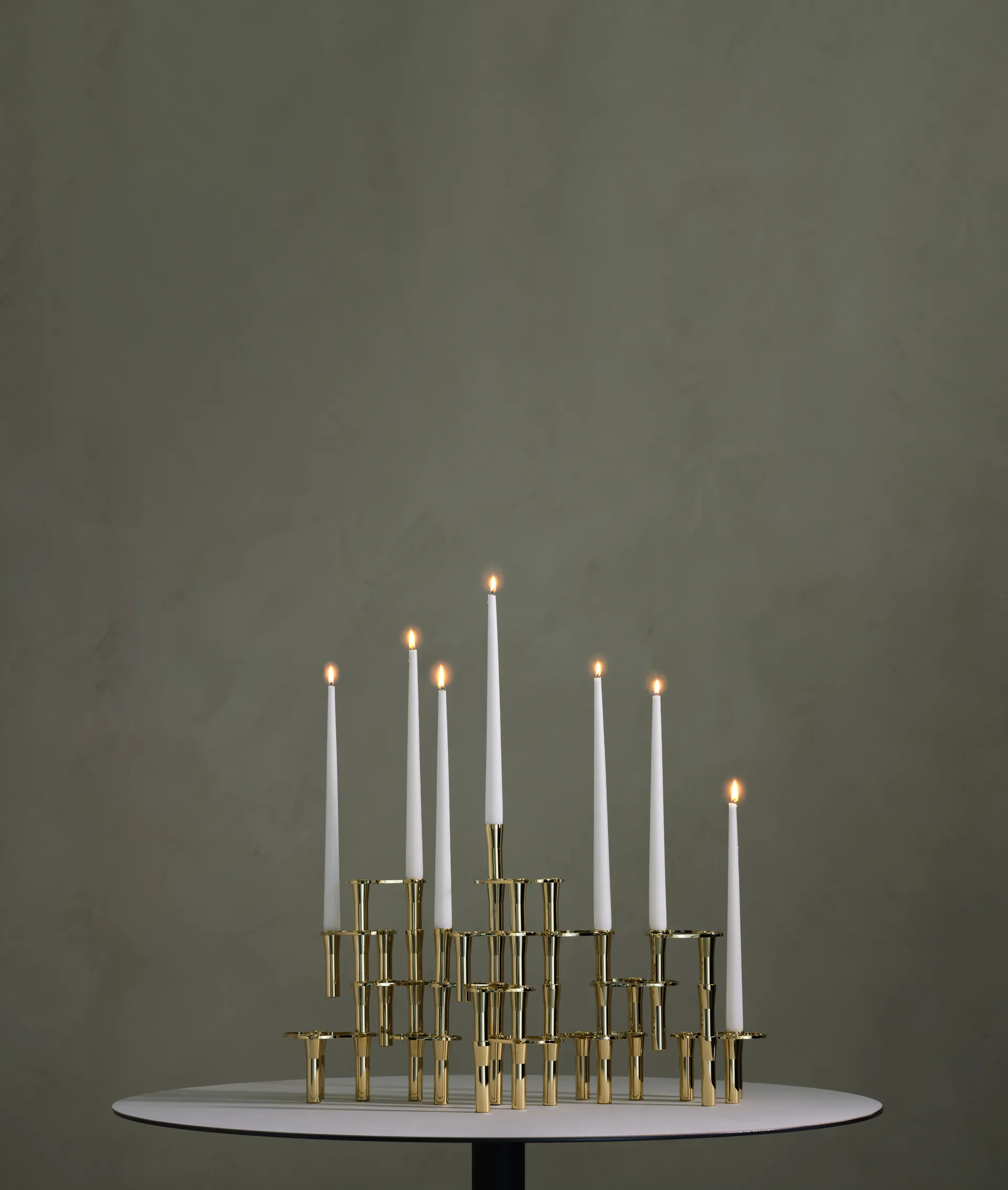 Lind Curve combinable candle sticks 24K gold plated, Double LIND DNA