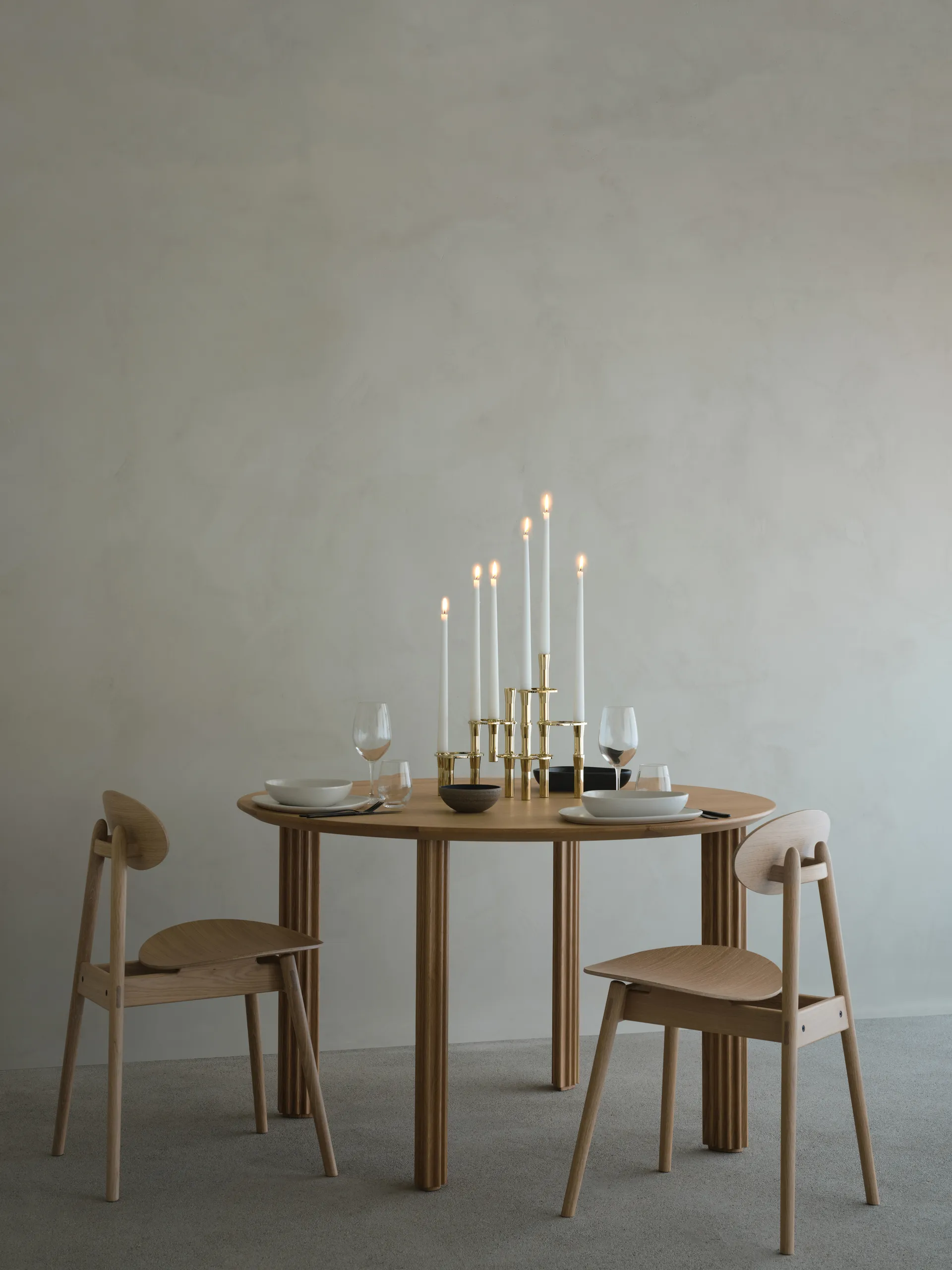 Lind Curve combinable candle sticks 24K gold plated, Double LIND DNA