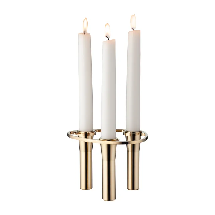 Lind Curve combinable candle sticks 24K gold plated - Triple - LIND DNA