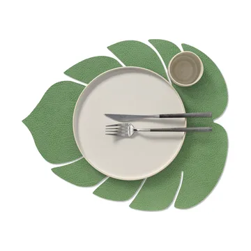 Monstera Leaf Hippo placemat L - Forest green - LIND DNA