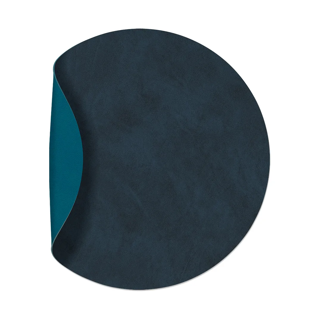 Nupo placemat circle reversible M 1 pcs, Midnight blue-petrol LIND DNA