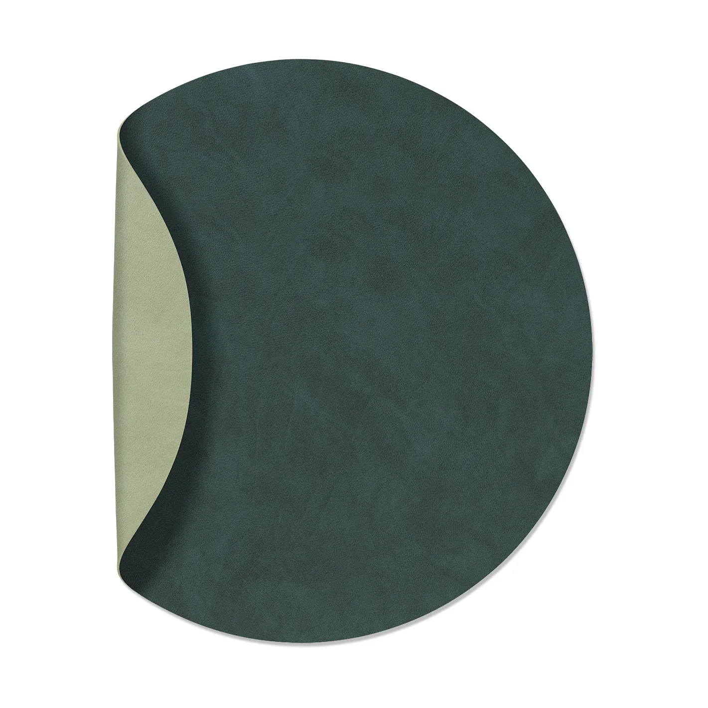 Nupo placemat circle reversible XL 1 pcs, Dark green-olive green LIND DNA