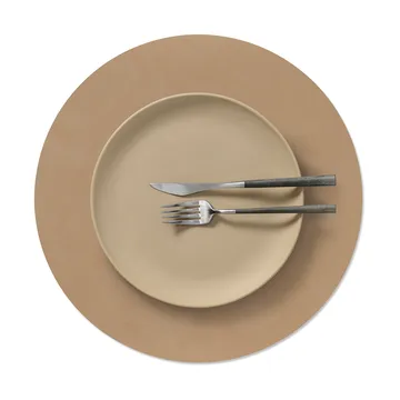 Nupo placemat - Nougat, circle, L - LIND DNA