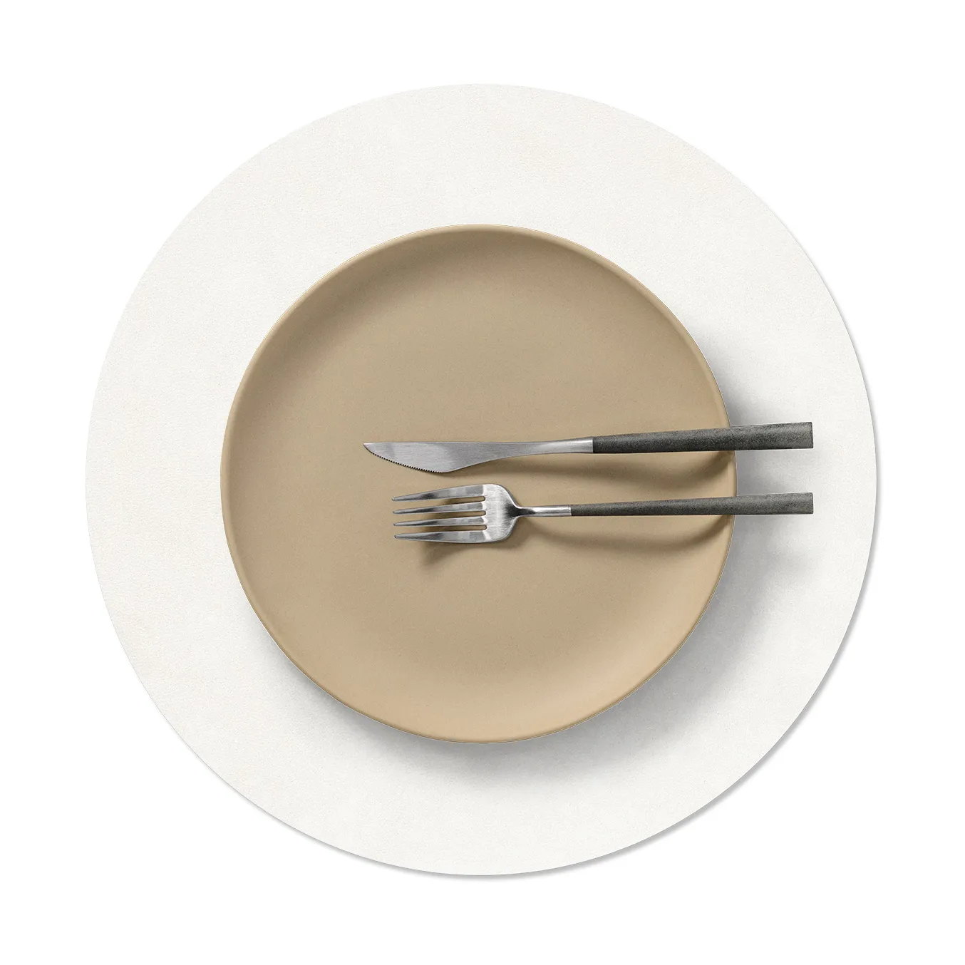 Nupo placemat, Pure white, circle, L LIND DNA