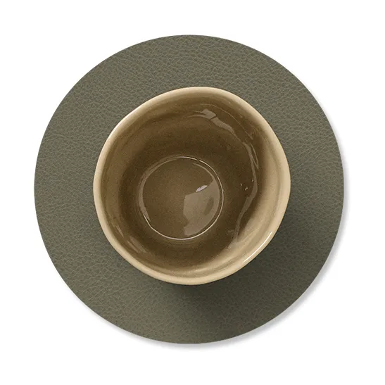 Serene coaster circle Ø10 cm, Moss LIND DNA