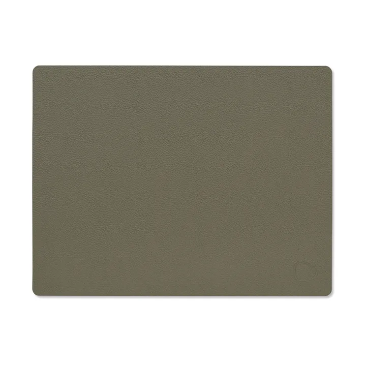 Serene placemat square M 26.5x34.5 cm - Moss - LIND DNA