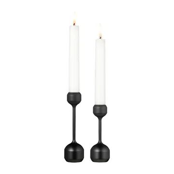 Silhouette candle sticks 2 pieces - Black - LIND DNA