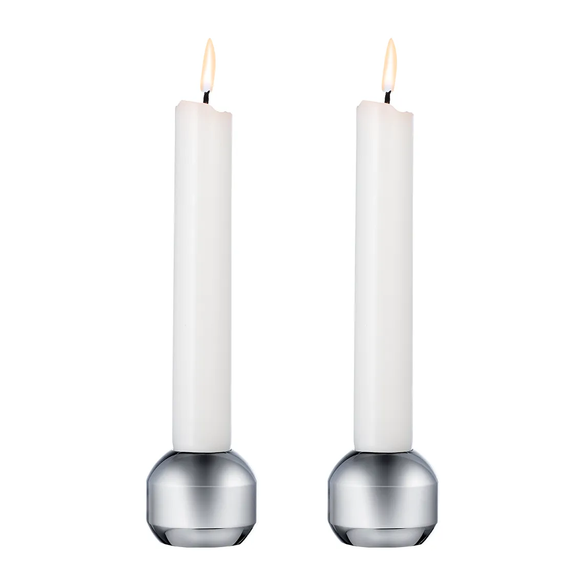 Silhouette candle sticks 34 2-pack, Chrome LIND DNA