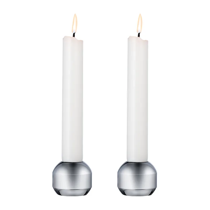 Silhouette candle sticks 34 2-pack - Chrome - LIND DNA