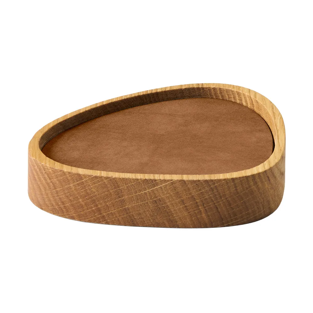 Wood Box coaster set, Nature-oak, curve, S, Nupo nature, 9 pieces LIND DNA