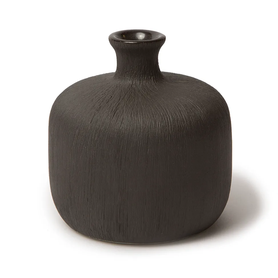 Bottle vase, Black, small Lindform