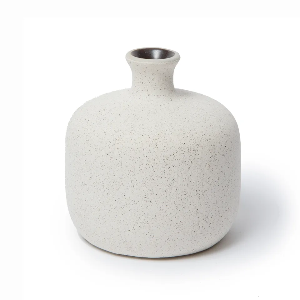 Bottle vase, Sand white, small Lindform