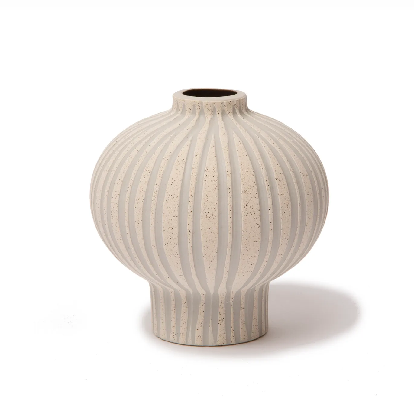 Cecilia vase, Sand white stone stripe Lindform