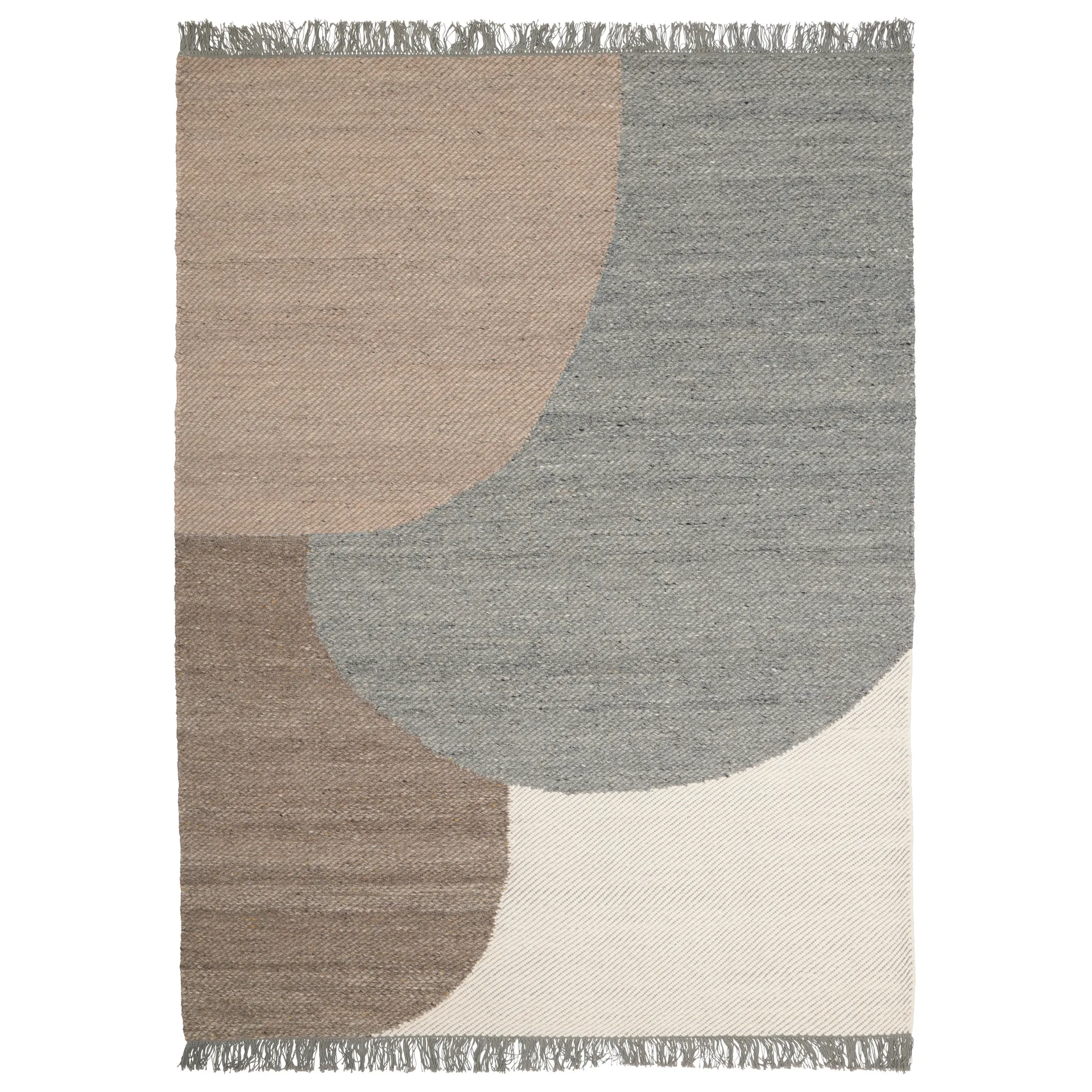 Eik wool carpet 140x200 cm, grey Linie Design