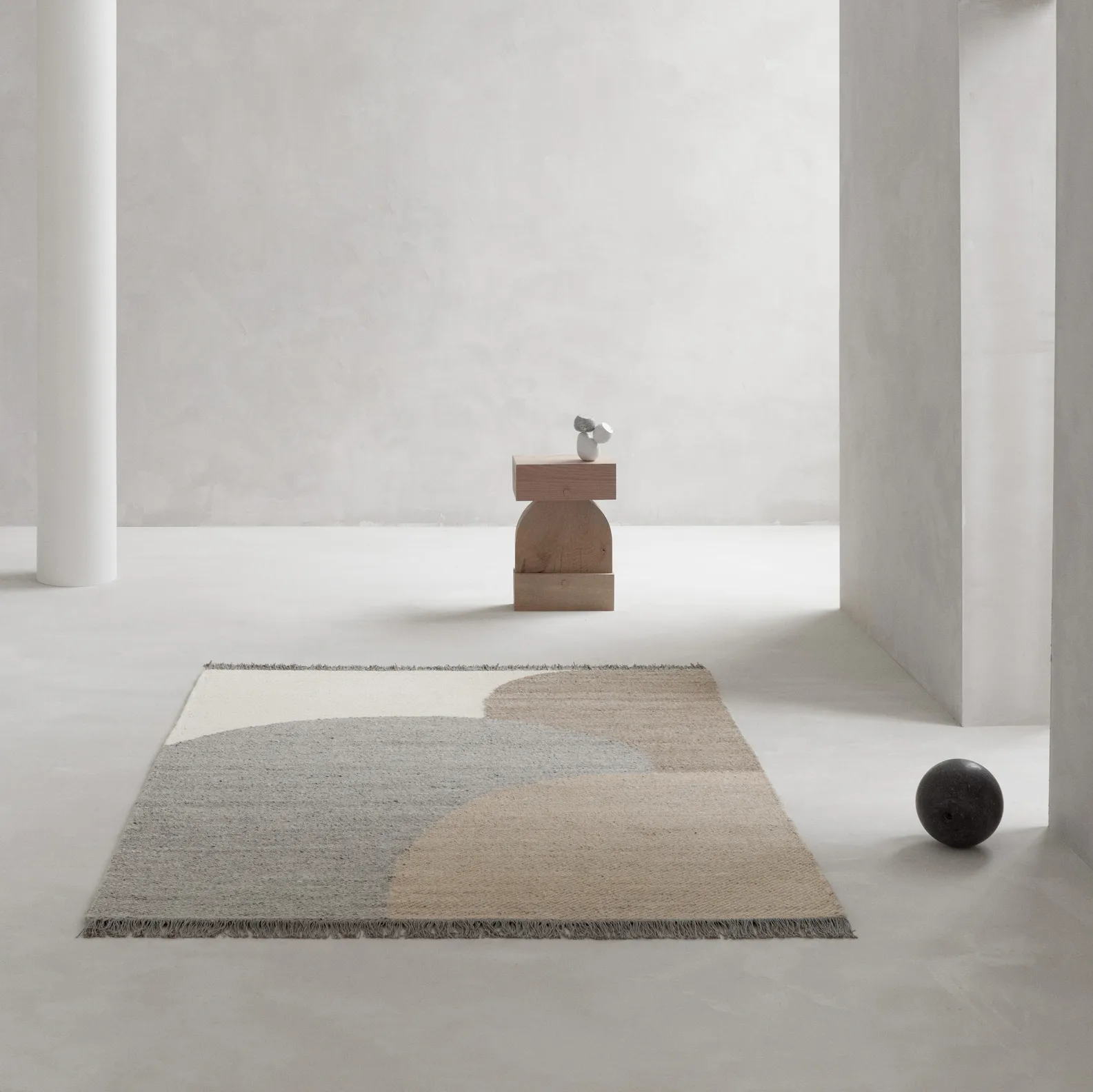 Eik wool rug 200x300 cm, Grey Linie Design