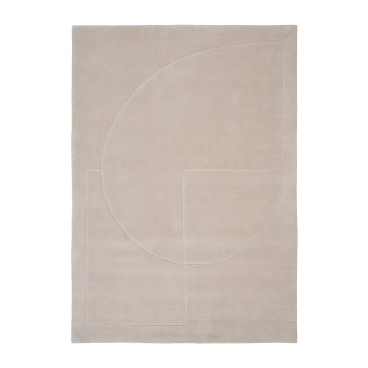 Lineal Poem wool carpet - Beige. 140x200 cm - Linie Design