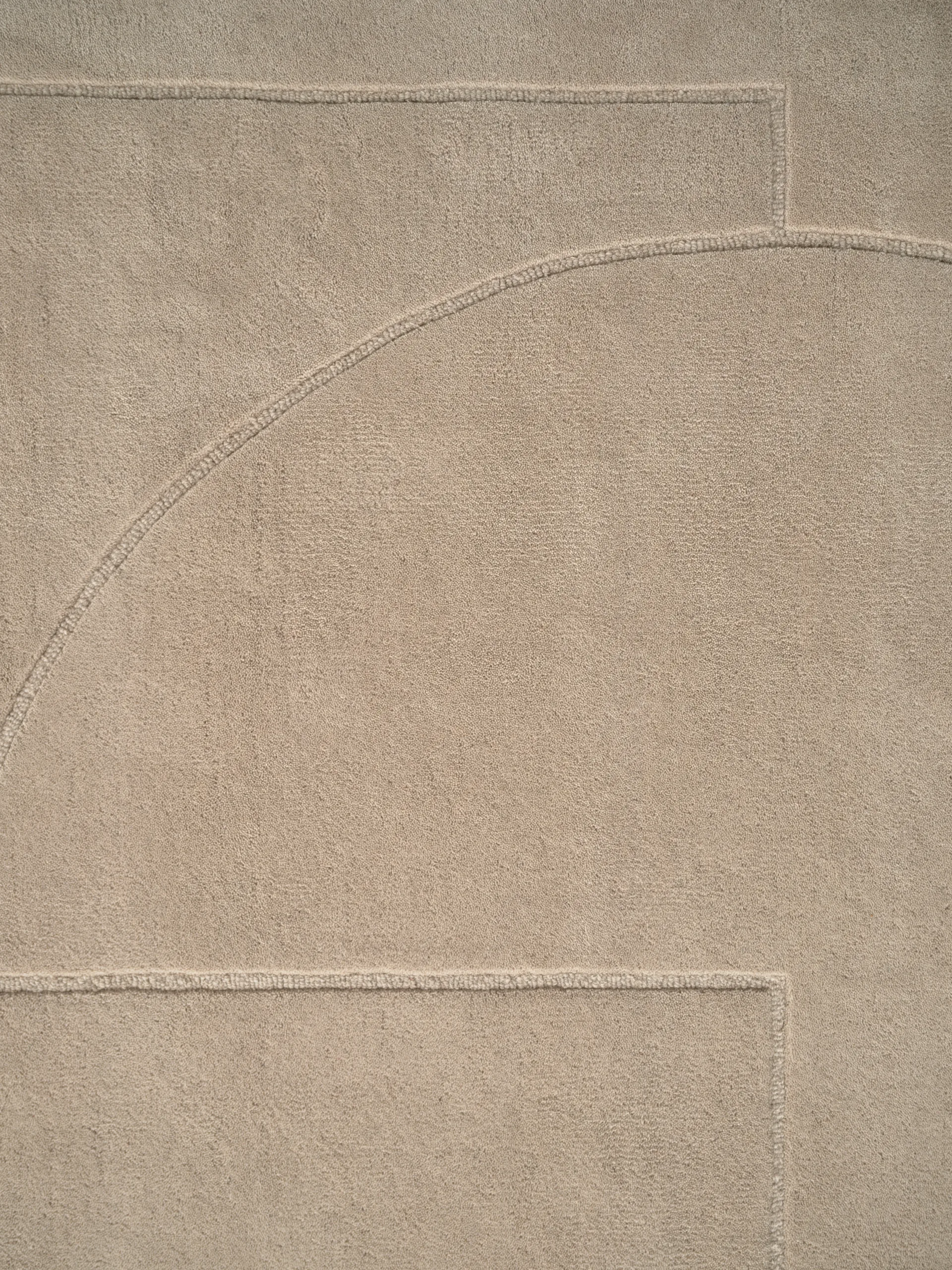Lineal Poem wool carpet, Beige. 140x200 cm Linie Design